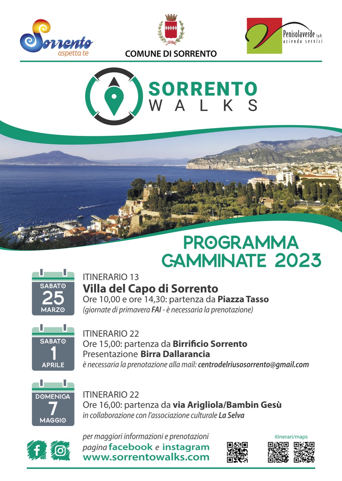 Sorrento Walks - Programma Camminate 2023